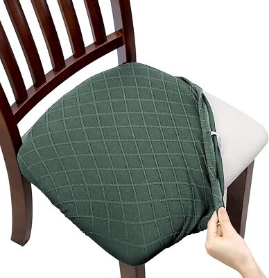 Fuloon Chair Cover Elastic Spandex Jacquard Dining Chair Seat