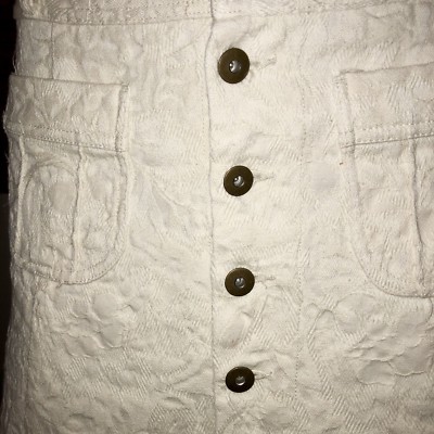 Jupe Boutonnée Free People Couleur Off-white - Taille 2 - Occasion En Très Bon état