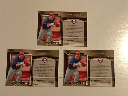 2007 JAYSON WERTH MAZZO SUPERIORE ELEMENTI CARTA AUTOGRAFATA IMPERDIBILE - Foto 2 di 5