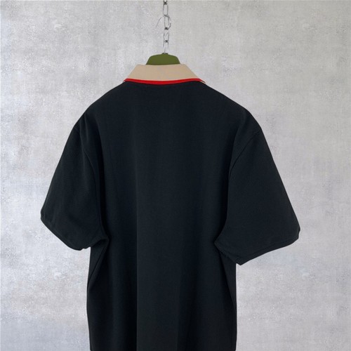 New Gucci GG Taped Logo Webbing Trimmed Cotton Piqué Polo Shirt Size M - Picture 11 of 16