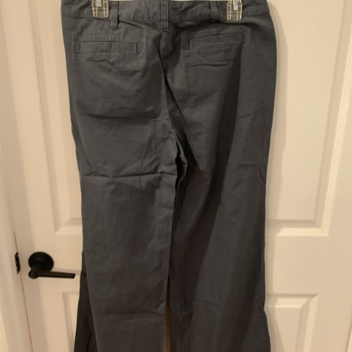 Lands End Fit 1 Wide Leg Chino Blue Gray Trouser Pants Size 10 WOMENS - Picture 6 of 7