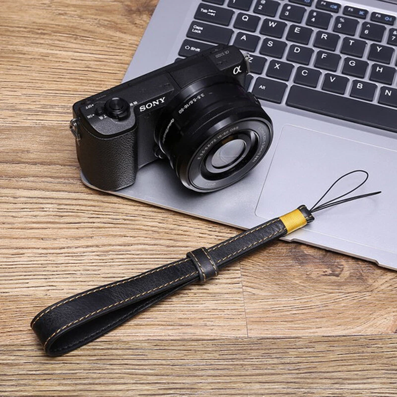 Correa de muñeca de cuero de vaca genuina apta para Ricoh GR GR2 LX100 Canon G7X G9 Foto 4 de 4