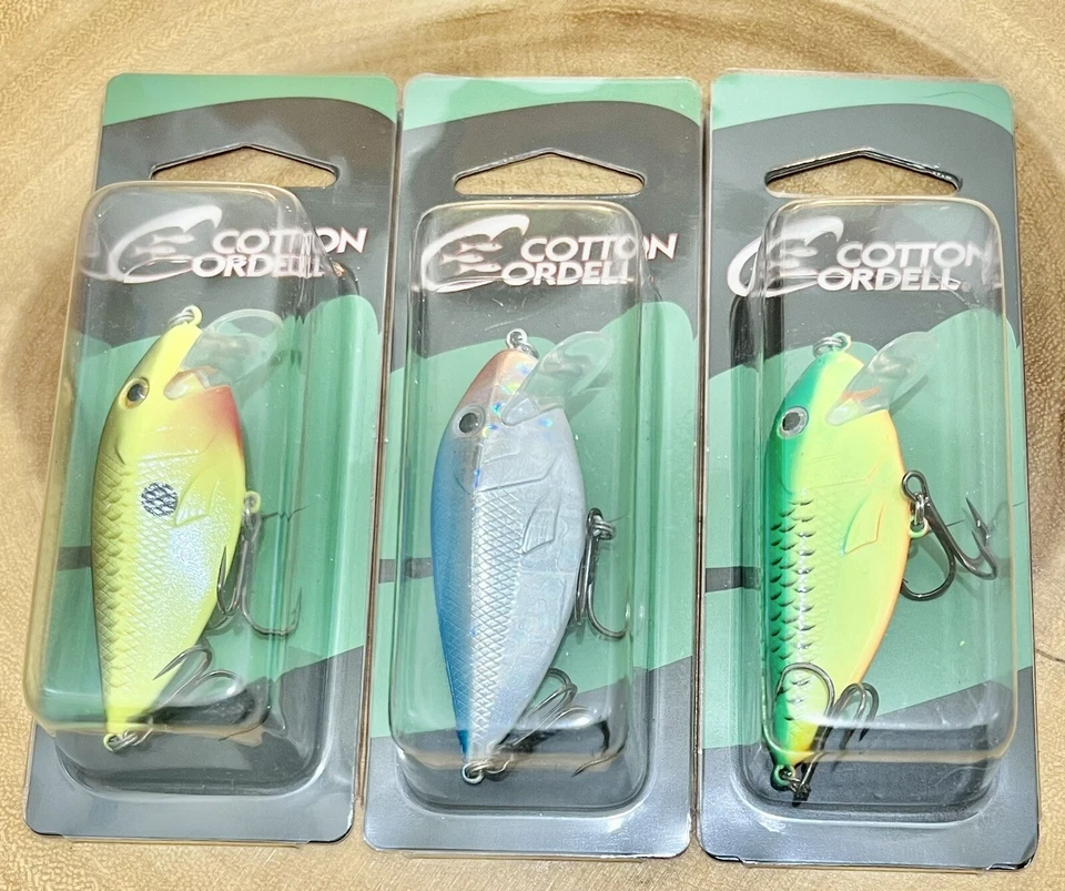CRD OWAFER Crankbaits (lote de 3) Cordell de algodón, pesca de lubina, ¡envío gratuito! Nuevo con etiquetas Foto 2 de 4