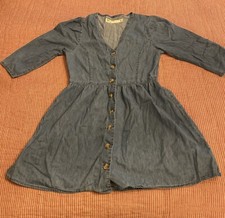 Women’s ASOS Blue Denim Short Ruffle Dress Size US 4