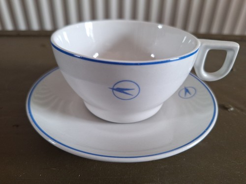 VINTAGE BOAC AIRLINES COPELAND SPODE PORZELLAN TASSE UND UNTERTASSE
