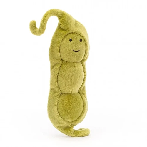 Jellycat VIVACIOUS PEA Pod Soft Plush Toy CUTE Stuffed Veggie Vegetable Food NWT - Picture 1 of 5