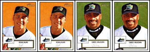 2001 Topps Heritage Tampa Bay Devil Rays (4) Card Lot - EXCLUSIVE & RARE – AC...