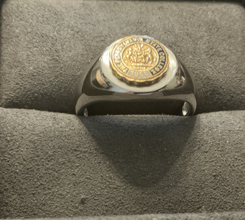 Vintage 14K Gold Filled Penn State Nittany Lions Sterling Silver Signet Ring - Picture 4 of 4