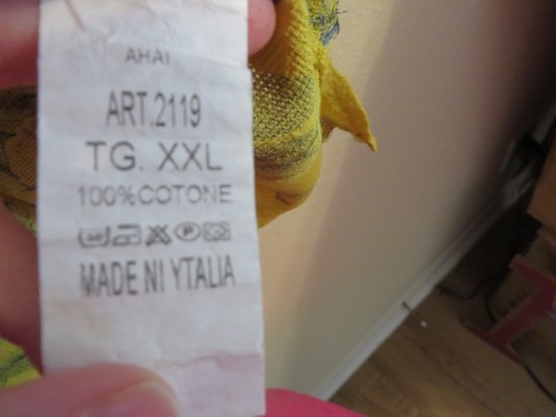 EUC Made In Italy Bold Yellow Floral Short-Sleeve Top - Sz XXL - Picture 6 of 9