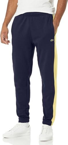 Lacoste Men's Side Stripe Brushed Fleece Tapered Joggers ,  Size: 3X-Large, Navy - Bild 1 von 2