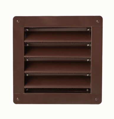 EAVE VENTS FLUSH MOUNT 8X8 WHITE/ BROWN--5PC BOX