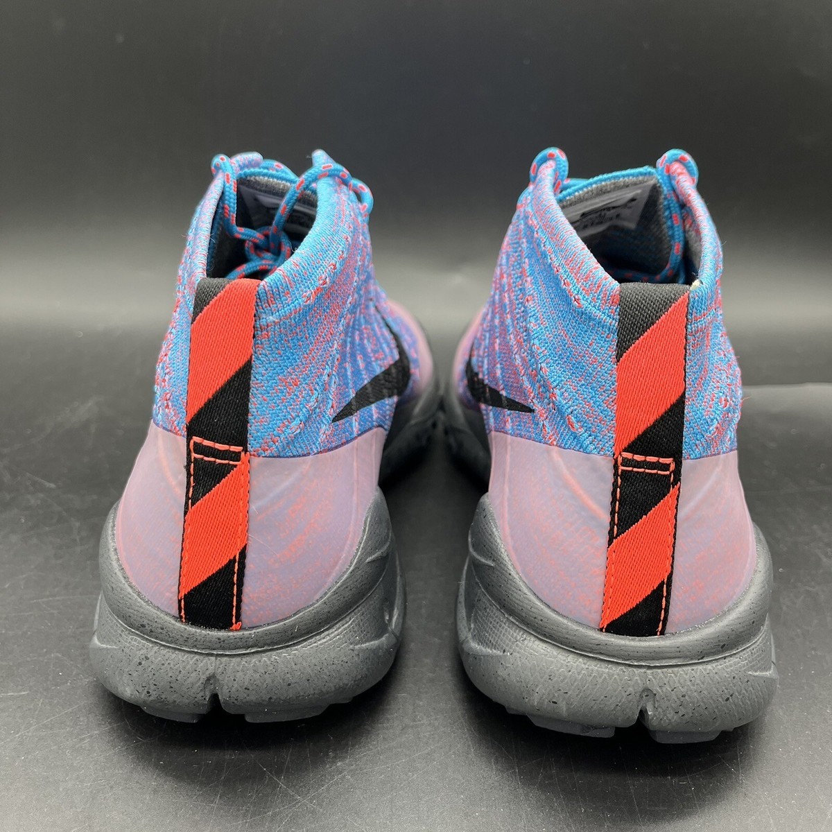 シューズ(男性用) NIKE FLYKNIT CHUKKA Nike Free Flyknit Chukka Orange/Gray Running Shoes Men's