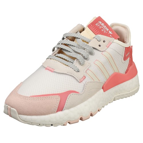 adidas Nite Jogger Damen White Pink Sneaker Mode - 38 EU