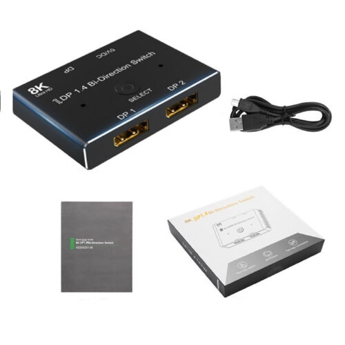 8K 60Hz 4K 144Hz 1080P 240Hz Bi-Directional DP1.4 Switch DP Display Converter - Picture 2 of 11