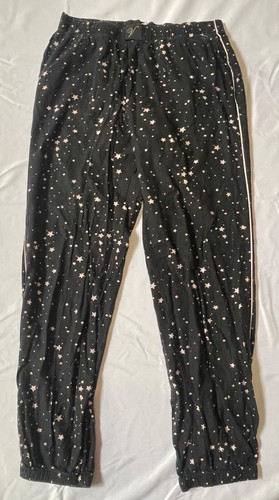 VICTORIAS SECRET WOMEN PAJAMAS SET SMALL NAVY AND GRAY WITH PINK STARS - Picture 6 of 20