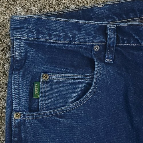 CABELAS Mens 40x30 Flannel Lined Relaxed Fit Heavy Straight Leg Denim Jeans Work - Picture 4 of 11
