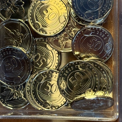 Curacao 50 Cent 2025 UNC - Neueste Währung der Welt März 2025! N# 462589 Mähdrescher - Bild 1 von 2