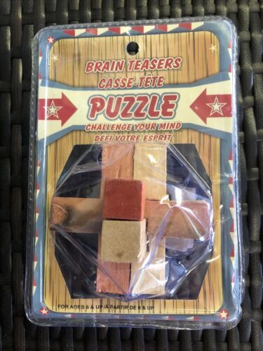 WOODEN BRAIN TEASER STRATEGY PUZZLE - New/Sealed