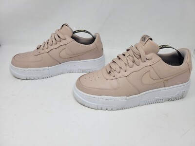 WOMEN'S NIKE Air Force 1 AF1 Pixel Particle Beige White CK6649-200 SIZE 8.5