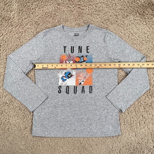 SPACE JAM Light Gray Looney Tunes Graphic Long-Sleeve T-Shirt Boys L Martian - Picture 2 of 14