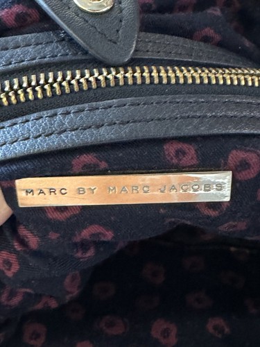 Rare! Marc Jacobs Logo Denim Multi-Pocket Hobo Bag Classic Style Purse - Picture 7 of 9