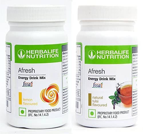 HERBLIFE Afresh Energy Drink - Lemon Flavor & Tulsi Flavor Free Ship