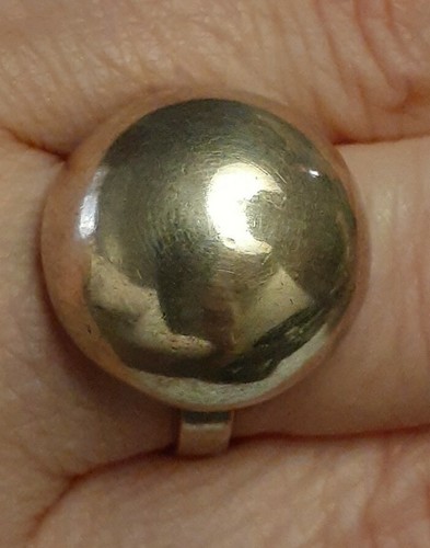 Vintage Fine Sterling Silver dome Ring Size 8