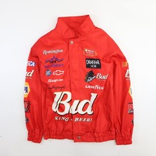 Budweiser King of Beers Racing Light Bomber Jacket Size Small Promo