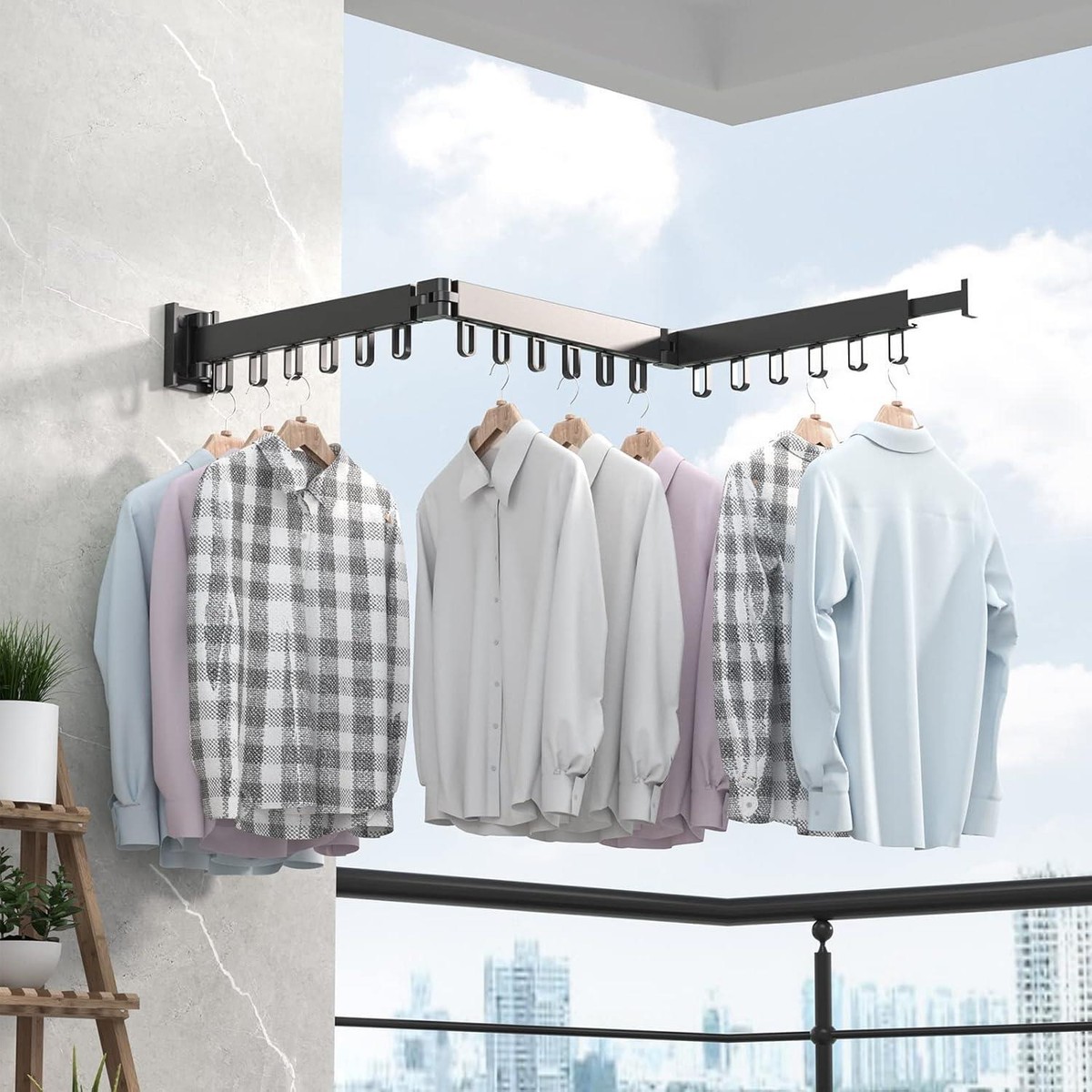Drying Rack Clothes Foldable Dryer line Airer Outdoor Indoor Horse
