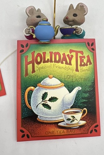 Hallmark Keepsake Mouse adorno de Navidad mezcla de amistad bolsa de té de vacaciones 1997 - Imagen 4 de 7