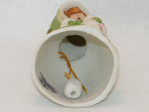 Vintage Christmas Jasco Merri Bell Hand Painted Bisque Girl Figurine . Of Choice - Picture 7 of 17
