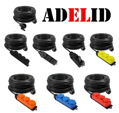 Verlängerungskabel Außen 2-50m IP44 Schuko Stromkabel Stecker Verlangerung 3x2,5