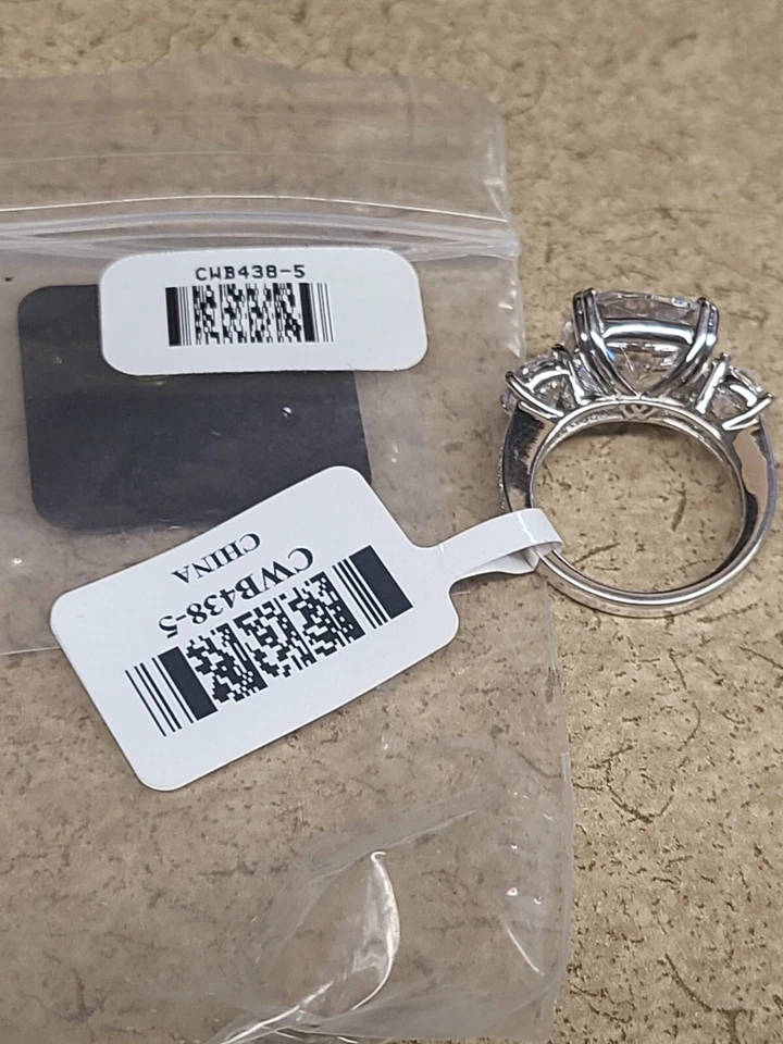 Charles Winston For Bella Luce White Cubic Zirconia Scintillant Cut Rhodium Over - Image 4 of 4