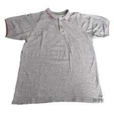 L.L. Bean Shirt Mens XL Gray Vintage Made By Champion Polo Rugby Golf USA Made