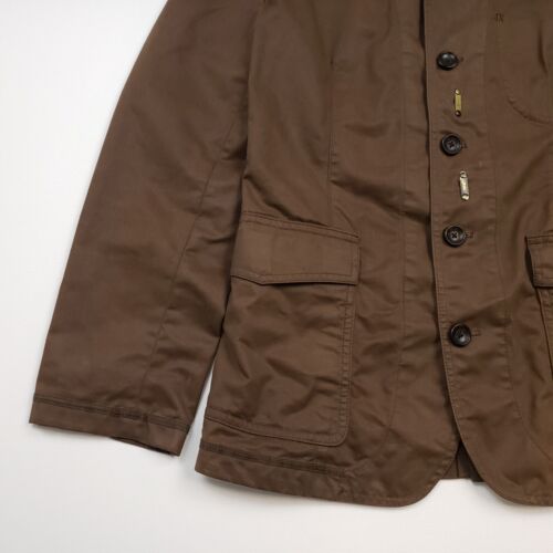 Hugo Boss Waxed Jacket 38 / 48 = Medium Oil Cloth Blazer Brown Country Field - Picture 5 of 18