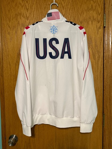 Arena Official OG White Mens Swimming National Jacket Flag L Large - Picture 4 of 5