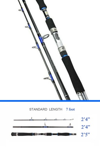 Silver-Rhino Saltwater Rod Carbon 30-50 LB Spinning Jigging Rod - Picture 10 of 10