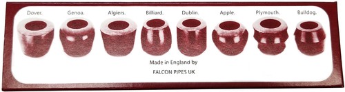 Falcon Standard Straight Stem Pipe with Rustic Dark Algiers Bowl - Picture 4 of 4