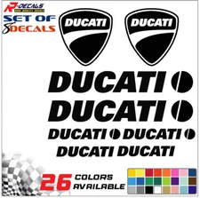 Custom Vinyl decal 8 pcs set for DUCATI Motorcycle Bike decals, Sticker