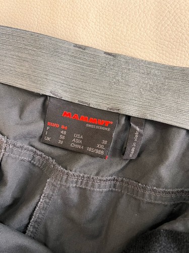 Mammut Pants Men 38x32 Dark Gray Lightweight Hiking Outdoors Zip Pocket - Picture 10 of 10