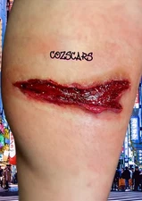 6 Pack 3D Open Wounds Realistic Design.  Lacerations Thin Flexible Easy To Apply