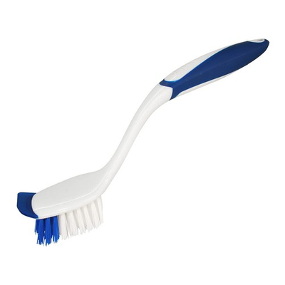 #ad #ad Dawn Dish Brush with Soft Nylon Bristles and Scraper Blue White $10.86