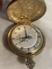 Vintage 1986 Gold-Tone Limited Edition Commemorative Pocket Watch untested 