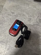 Nokia 6350-1b Red cell phone cond - AT&T includes charger