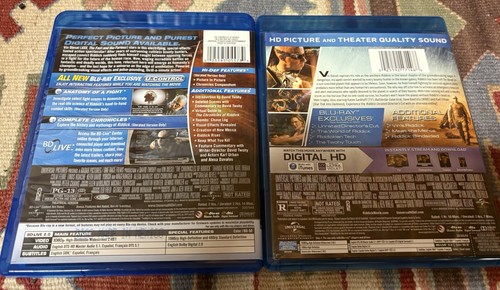 The Chronicles Of Riddick/Riddick Double Feature Blu-Ray Vin Diesel  - Picture 2 of 2