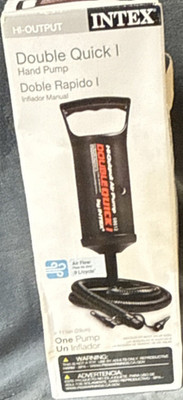 Intex Double Quick I Dual Action Hand Pump Manual Plastic Black Camping 68612E