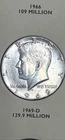 1969-D Kennedy Half Dollar 40% Silver US Coin