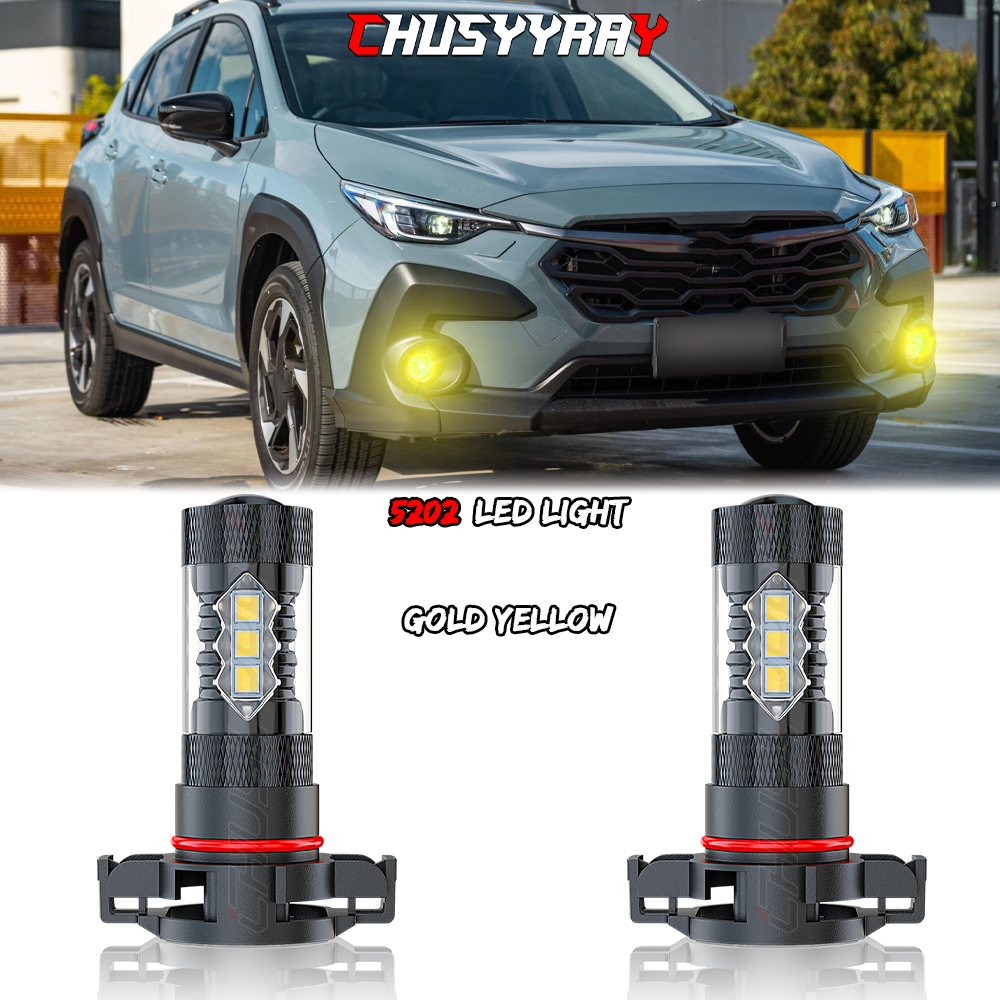 For Subaru Crosstrek 2023 2x 5202 H16 Fog/Driving Light Bulbs Gold