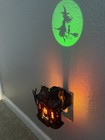 Rare Halloween Haunted House B&BW wallflower Night Light, Witch Projection — photo 2