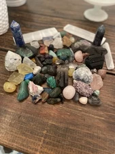 HUGE LOT Crystals Gemstones Good Luck fortune fame life  RARE fluorite GEM ￼
